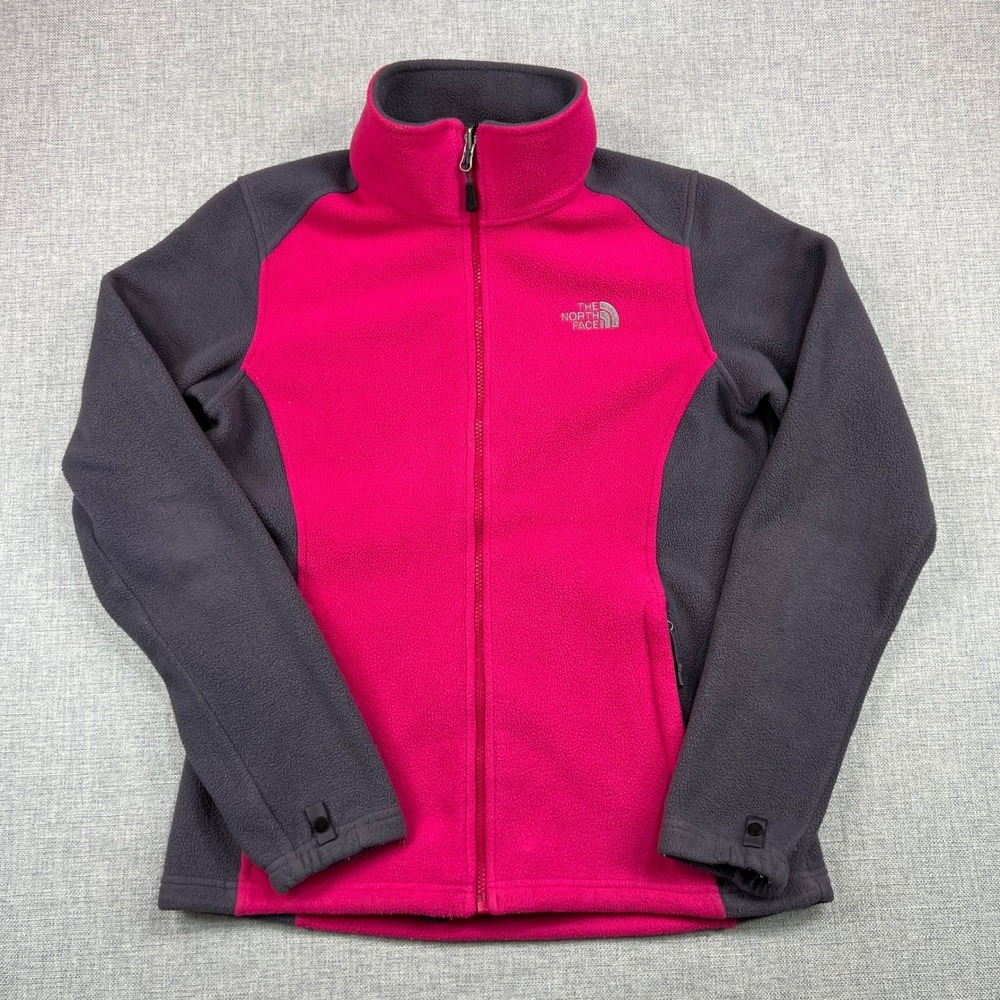 The North Face Denali Fleece Jacket Women M Full Zip Pink Gray Gorpcore Techwear